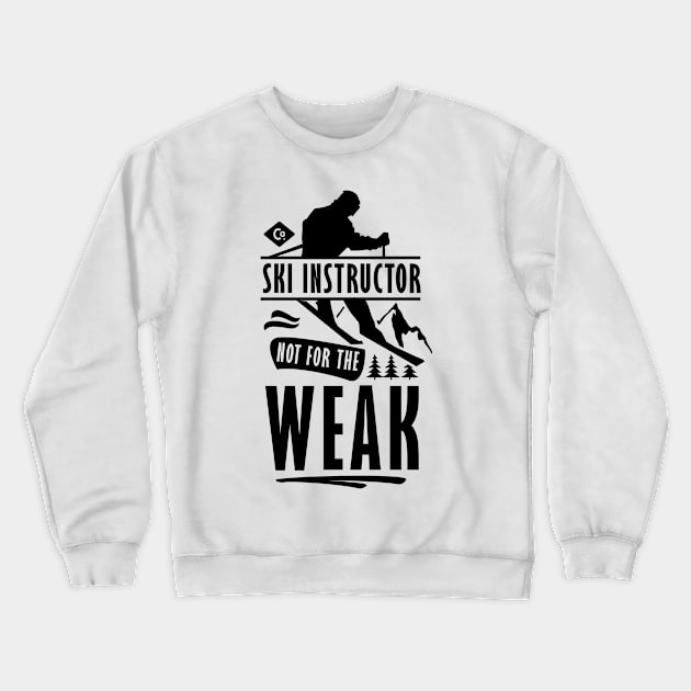 Skier Coach Teacher Ski Instructor Lesson Instructing Crewneck Sweatshirt by dr3shirts